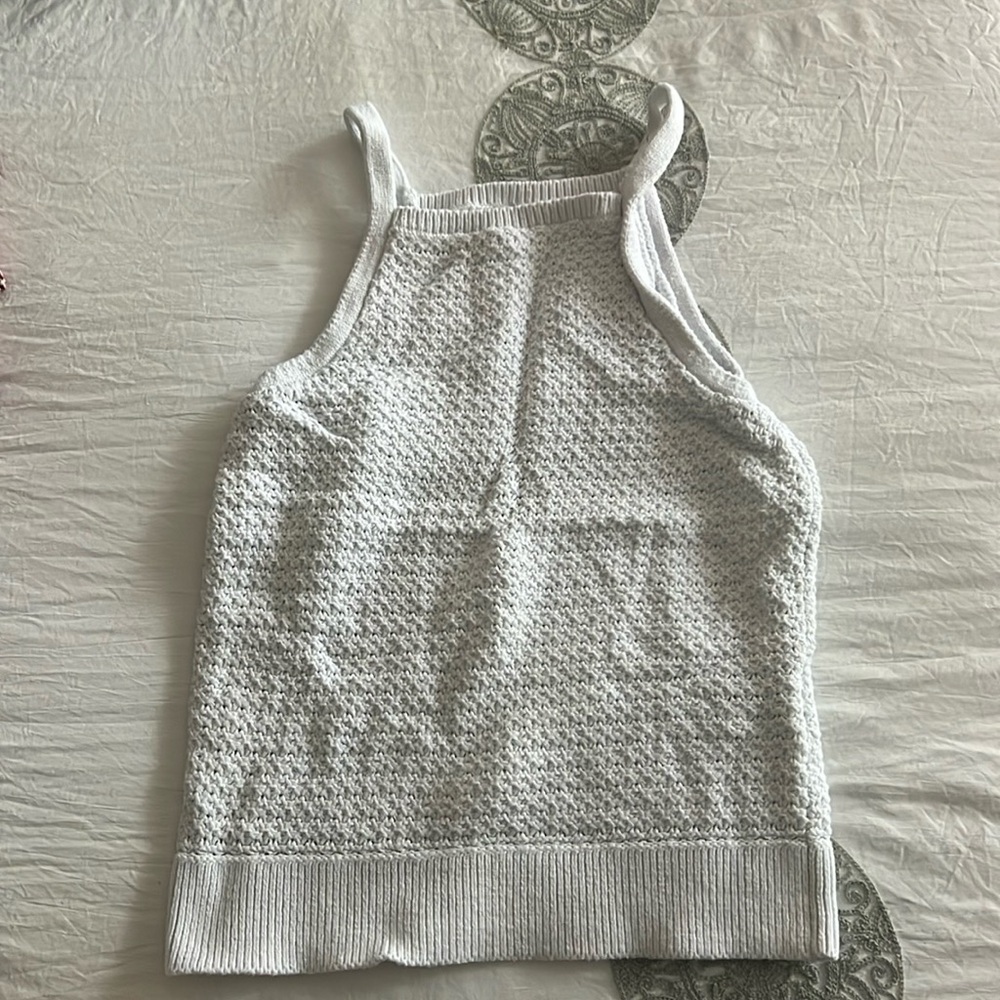 KIDS Abercrombie White Knit Tank